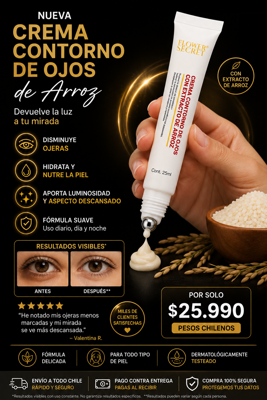 CREMA DE ARROZ PARA EL CONTORNO DE OJOS