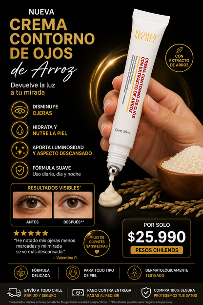 CREMA DE ARROZ PARA EL CONTORNO DE OJOS